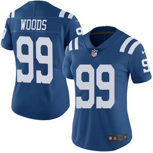 Indianapolis Colts #99 Limited Al Woods Royal Blue Nike NFL Women Rush Vapor Untouchable jersey->youth nfl jersey->Youth Jersey